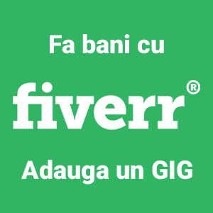 Bani online cu GIG-uri pe Fiverr